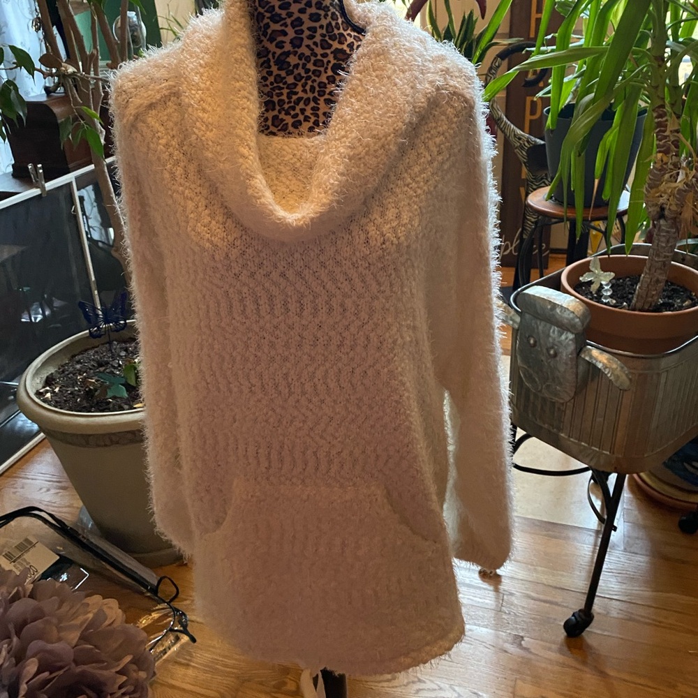 Studio Cream Cowl Neck Sweater
